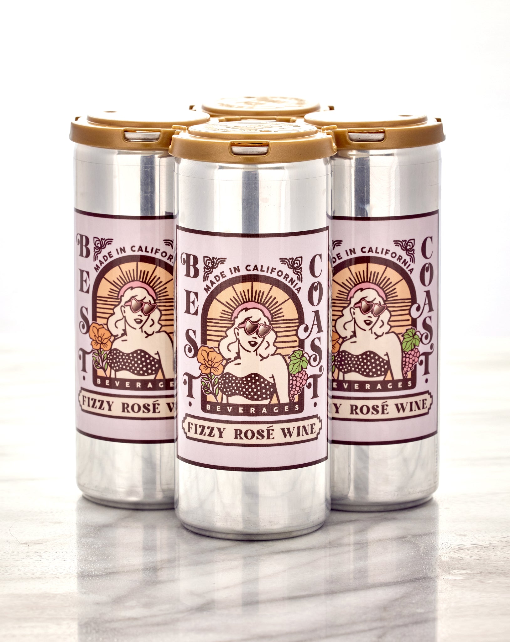 Fizzy Rosé Canned Wine 4-Pack