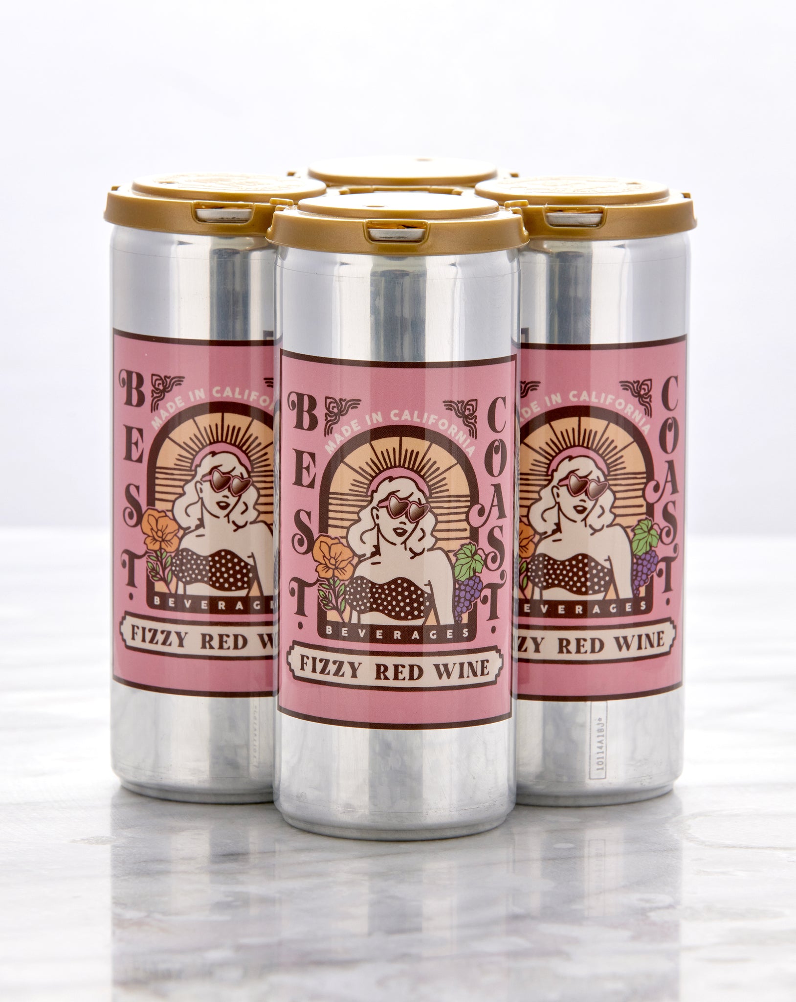 Fizzy Red Canned Wine 4-Pack